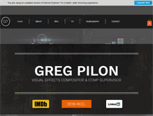 Tablet Screenshot of gregpilon.com